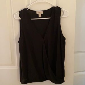 Black V neck blouse